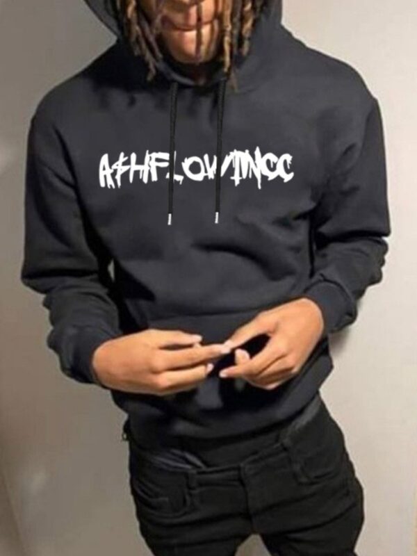 Black 'Ain't No Money' Printed Hoodie - Image 2