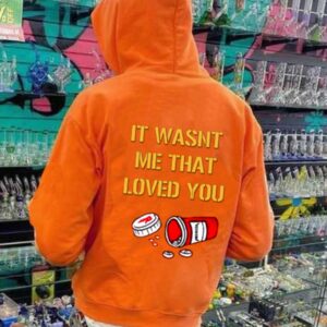 Orange Letter Print Kangaroo Pocket Hoodie
