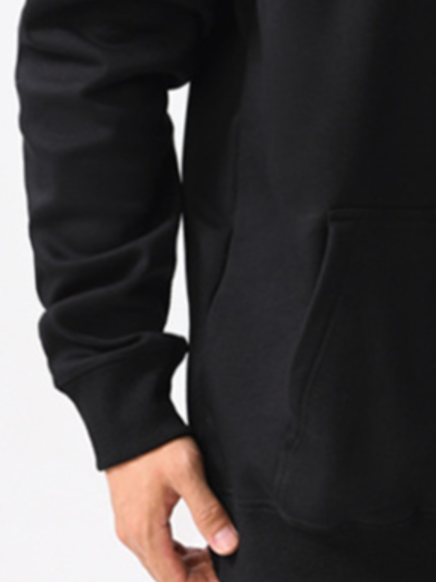 Black Heartless Print Hoodie - Image 4