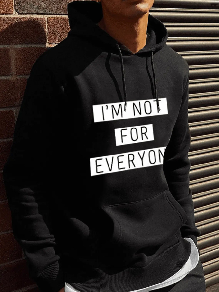 Black 'Not For Everyone' Printed Hoodie - Image 2