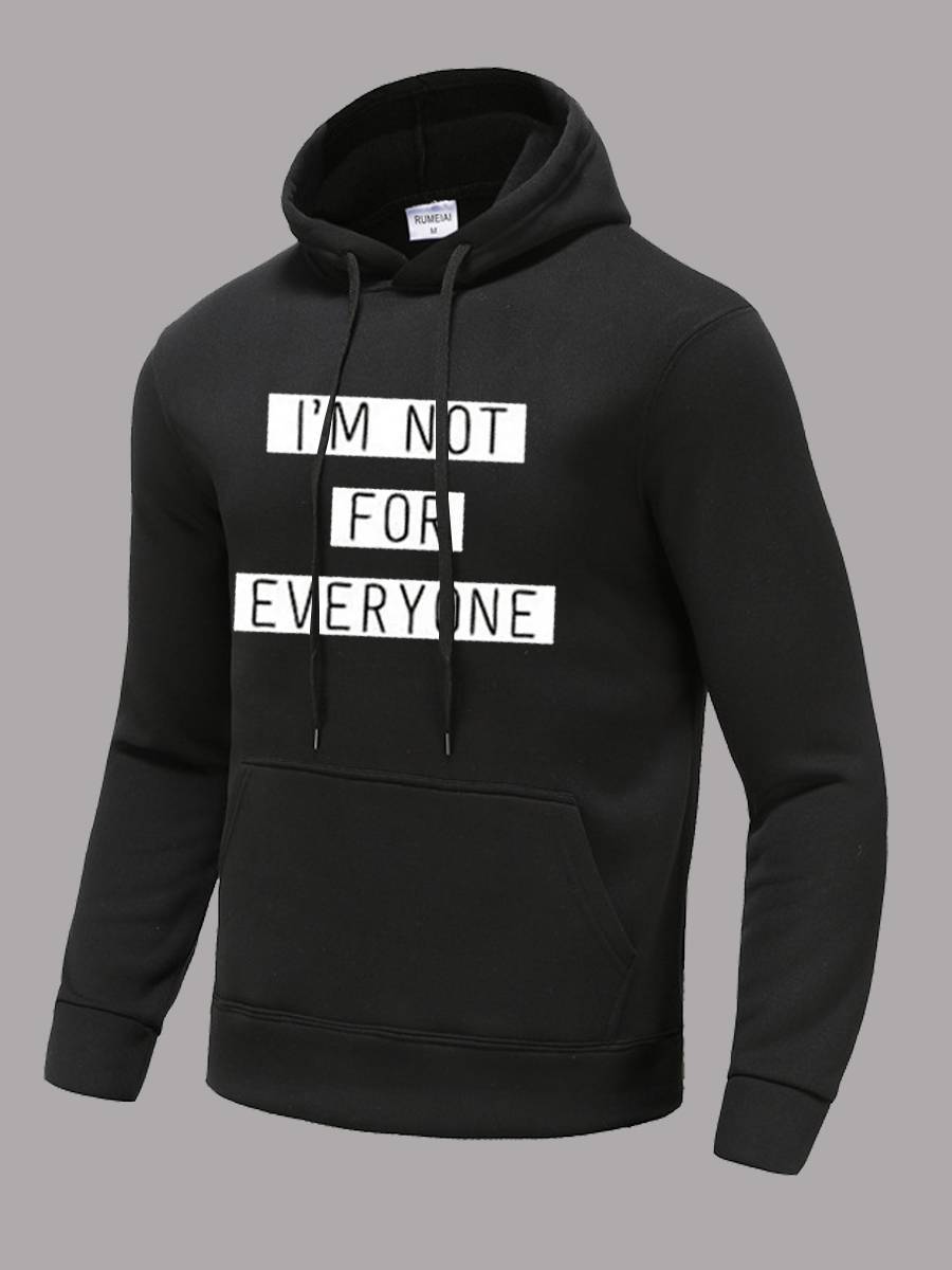Black 'Not For Everyone' Printed Hoodie - Image 4