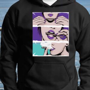Purple Blunt Printed Hoodie