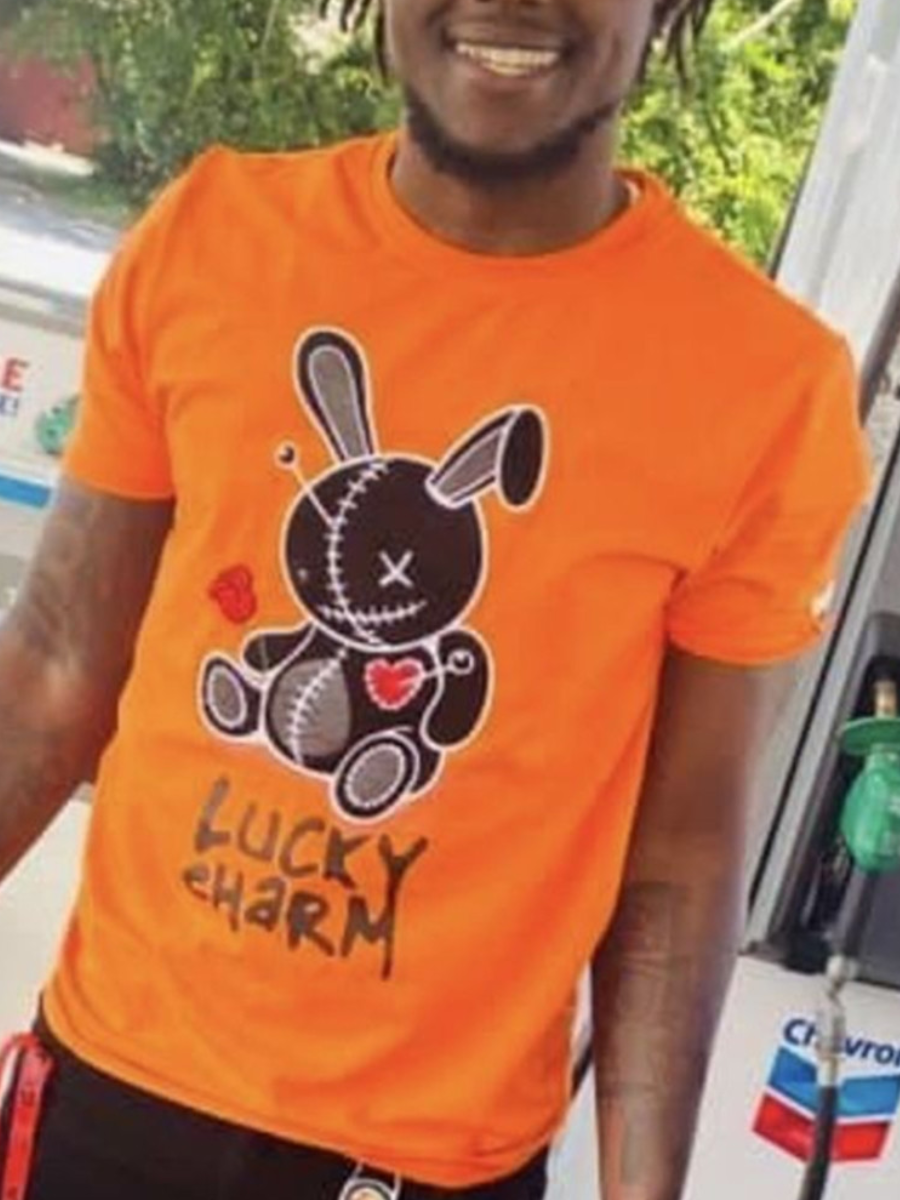 Orange Lucky Charm Hurt Bear T-Shirt - Image 2