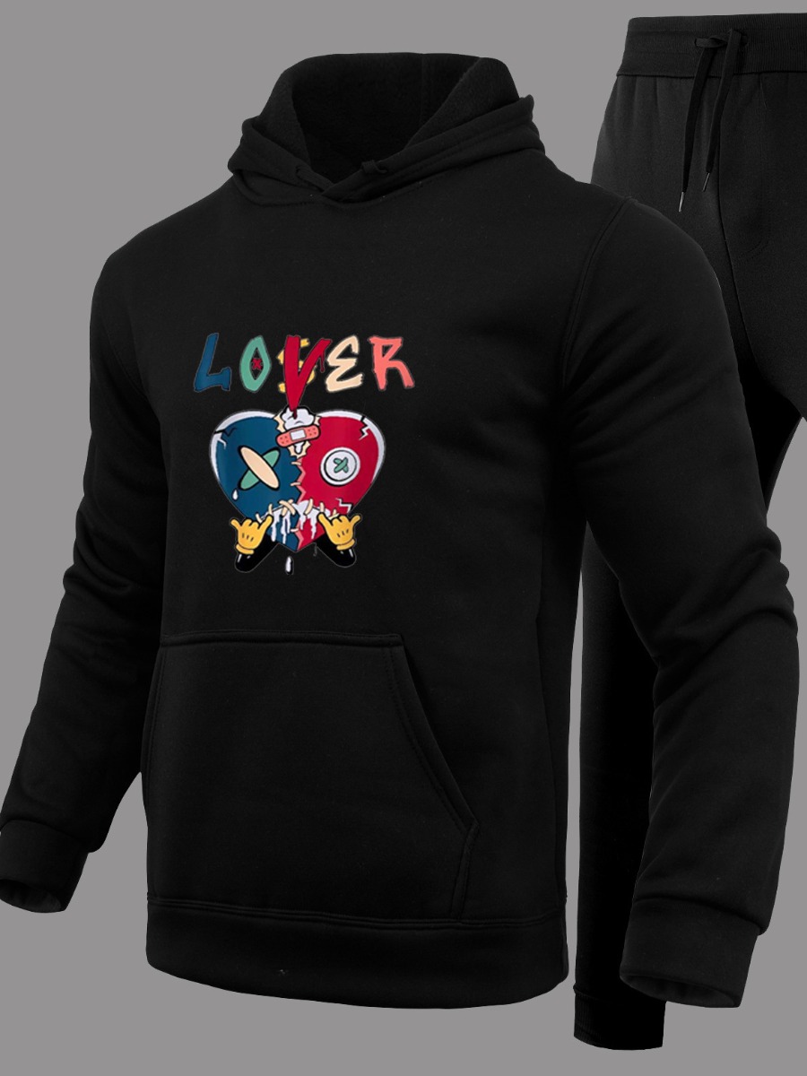 Black Lover Not Loser Tracksuit Set - Image 3