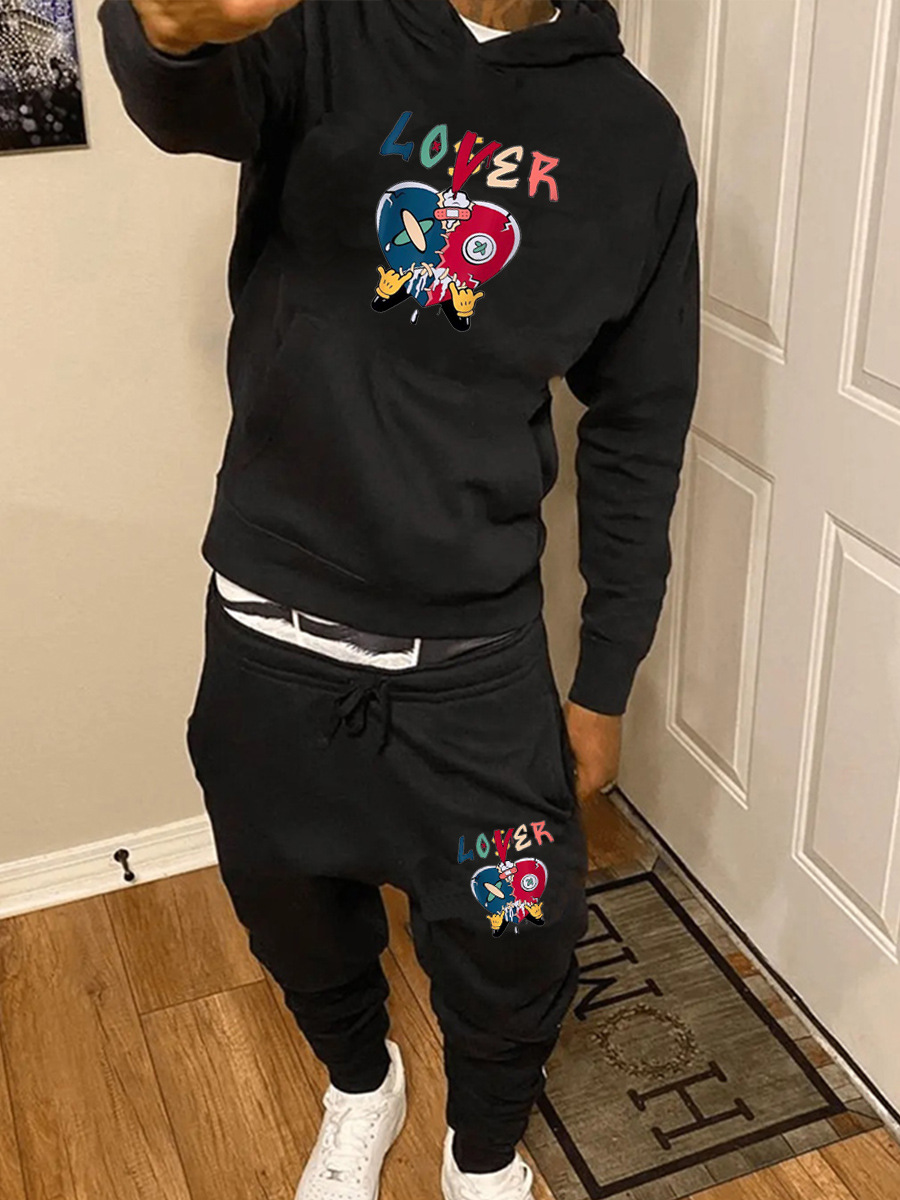 Black Lover Not Loser Tracksuit Set - Image 2