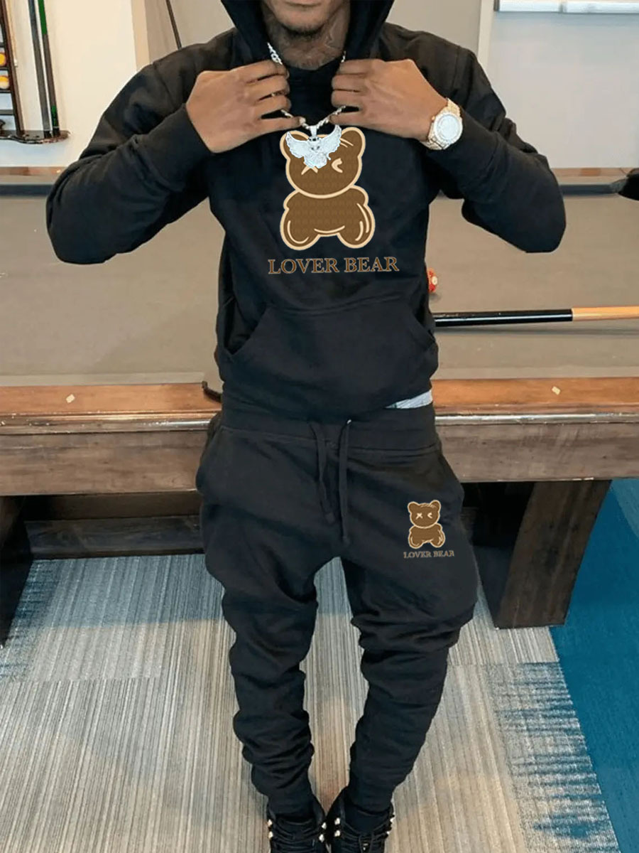 Lover Bear Hooded Tracksuit Set - Image 2