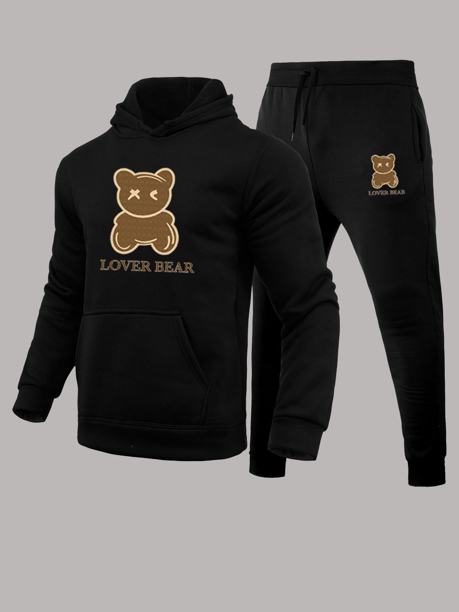 Lover Bear Hooded Tracksuit Set - Image 3