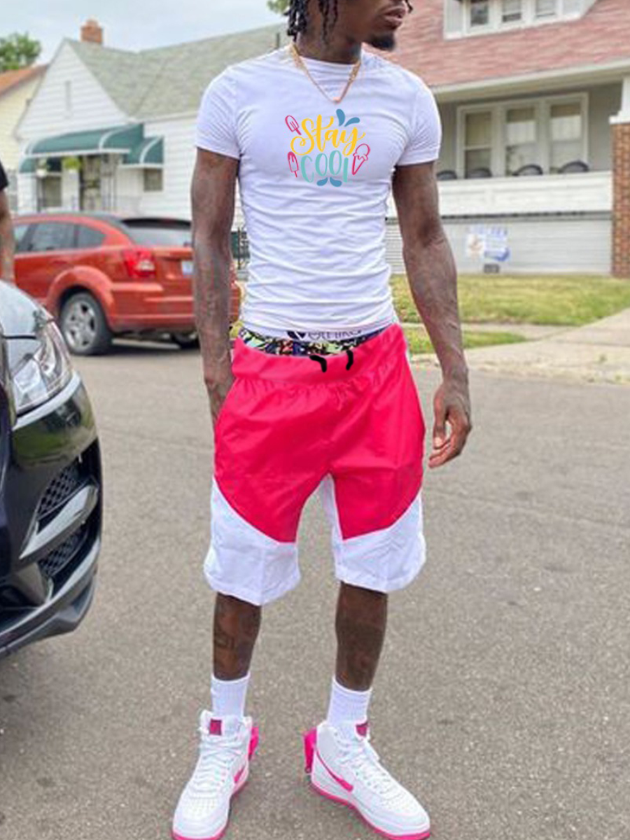 Stay Cool White Two-Piece Shorts Set - Image 2